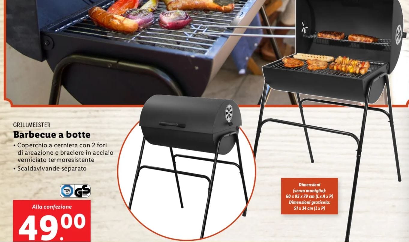 Barbecue a botte grillmeister lidl