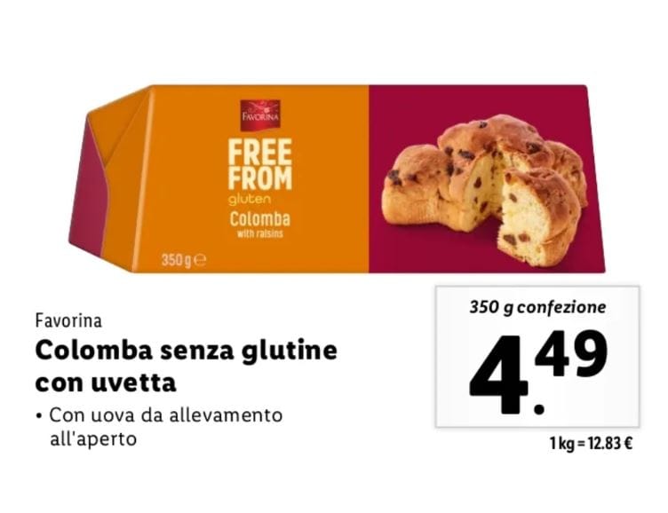 Colomba di pasqua favorina lidl