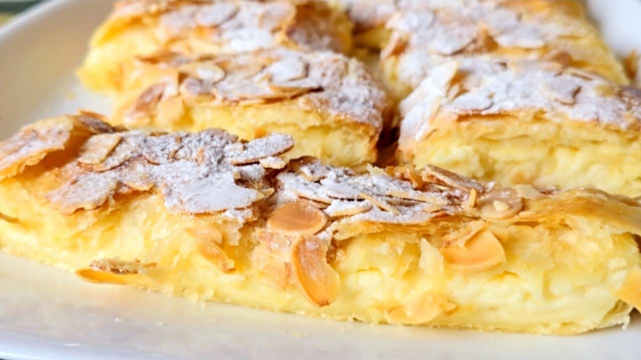 Dolce di pasta sfoglia e crema