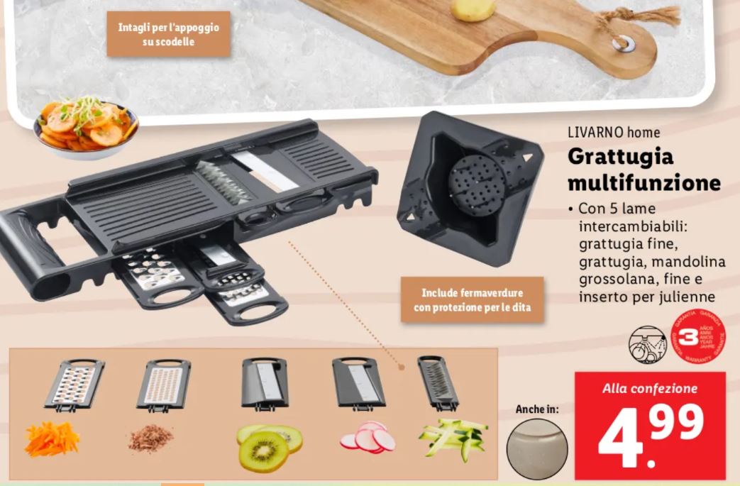 Grattugia multifunzione livarno home lidl