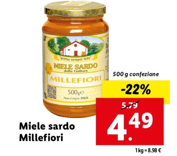 Miele sardo della gallura lidl