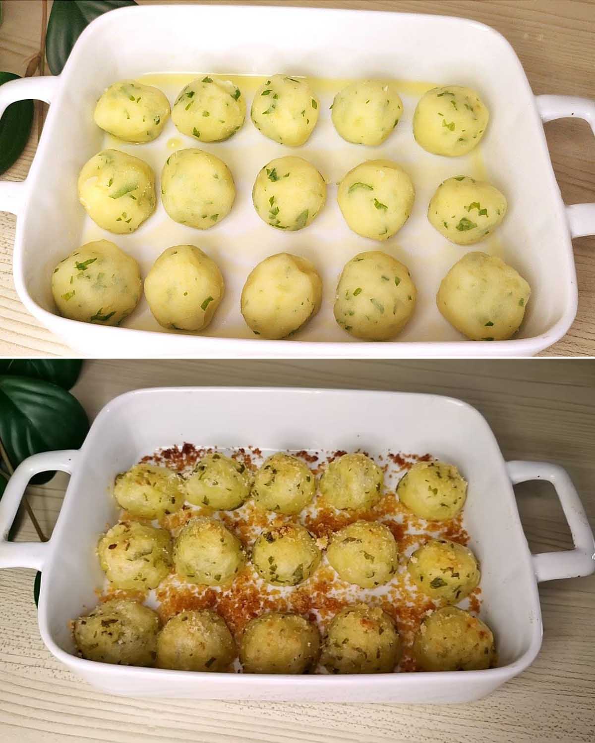 Polpette di patate al forno