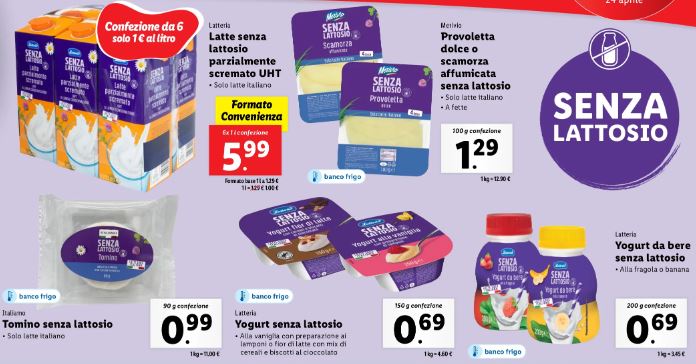 Alimenti senza lattosio lidl