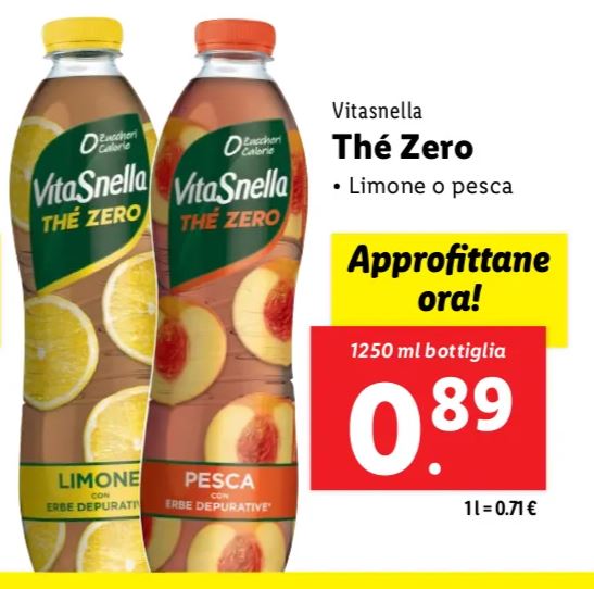 Vitasnella thè zero lidl