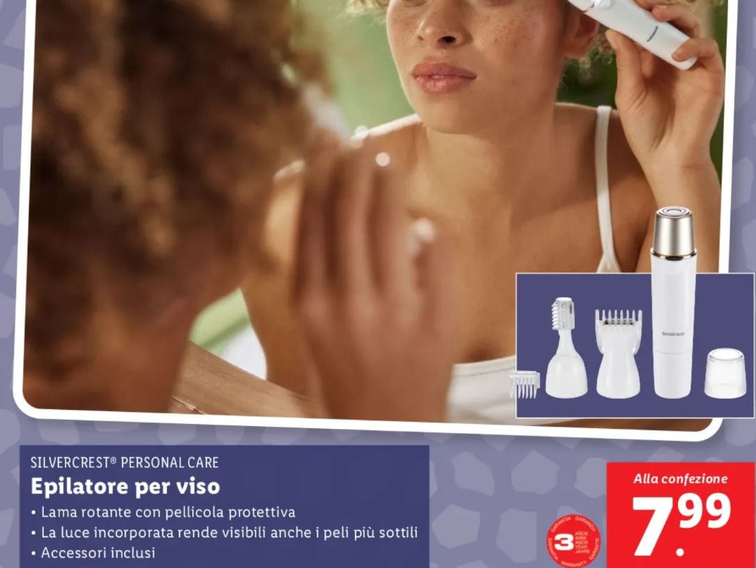 Epilatore viso lidl