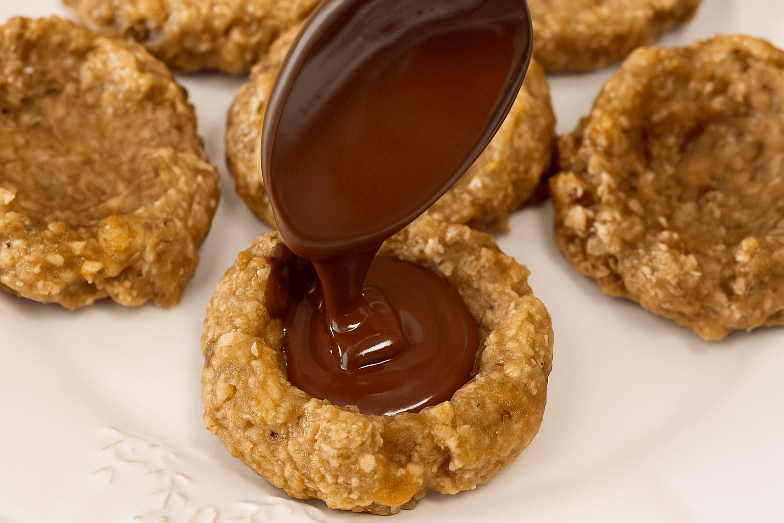 Biscotti avena, banana e cioccolato