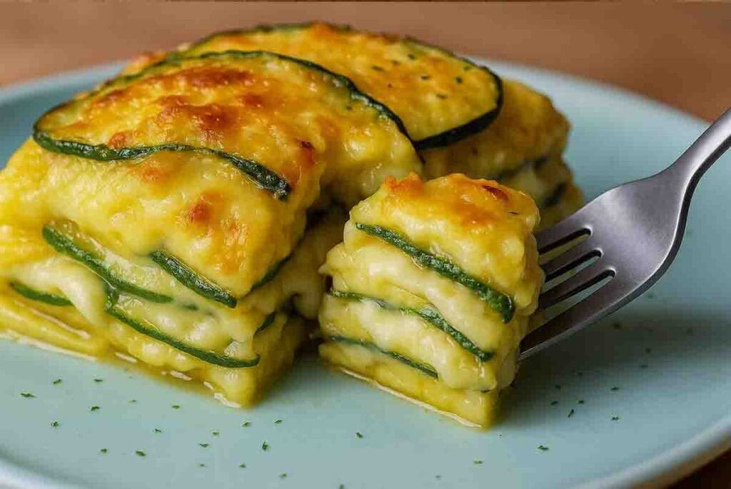 Questa parmigiana bianca la preparo ogni volta che ho zucchine da finire: niente frittura, quasi non sembra light e sazia per ore. Solo 110 Kcal!