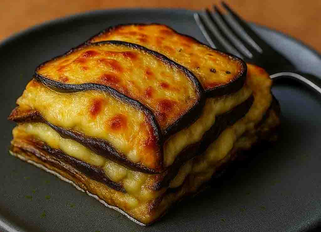 Con questa lasagnetta di melanzane mangio senza appesantirmi: è la mia ricetta salva-cena preferita. Solo 105 Kcal!
