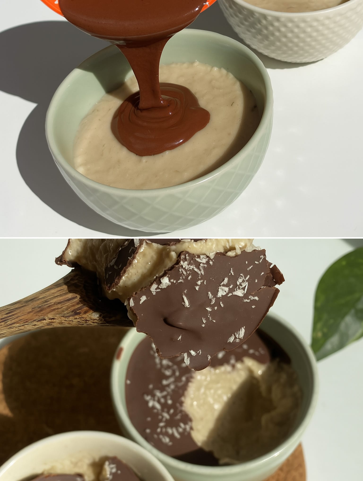 Porridge banana, avena e cioccolato