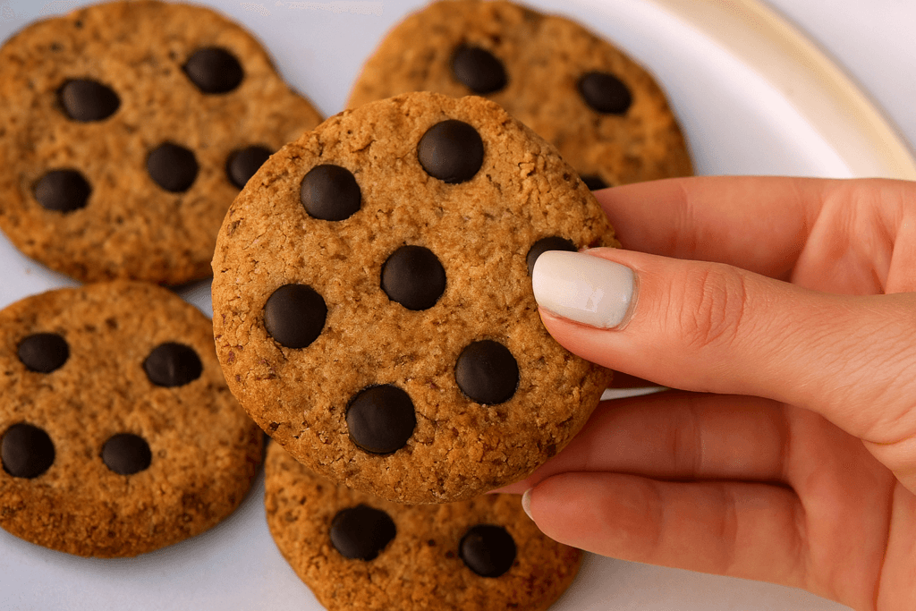 Non hanno né burro né latte, ma sono i biscotti più semplici e buoni che abbia mai fatto: 3 ingredienti, solo 75 kcal e si fanno in 5 minuti!