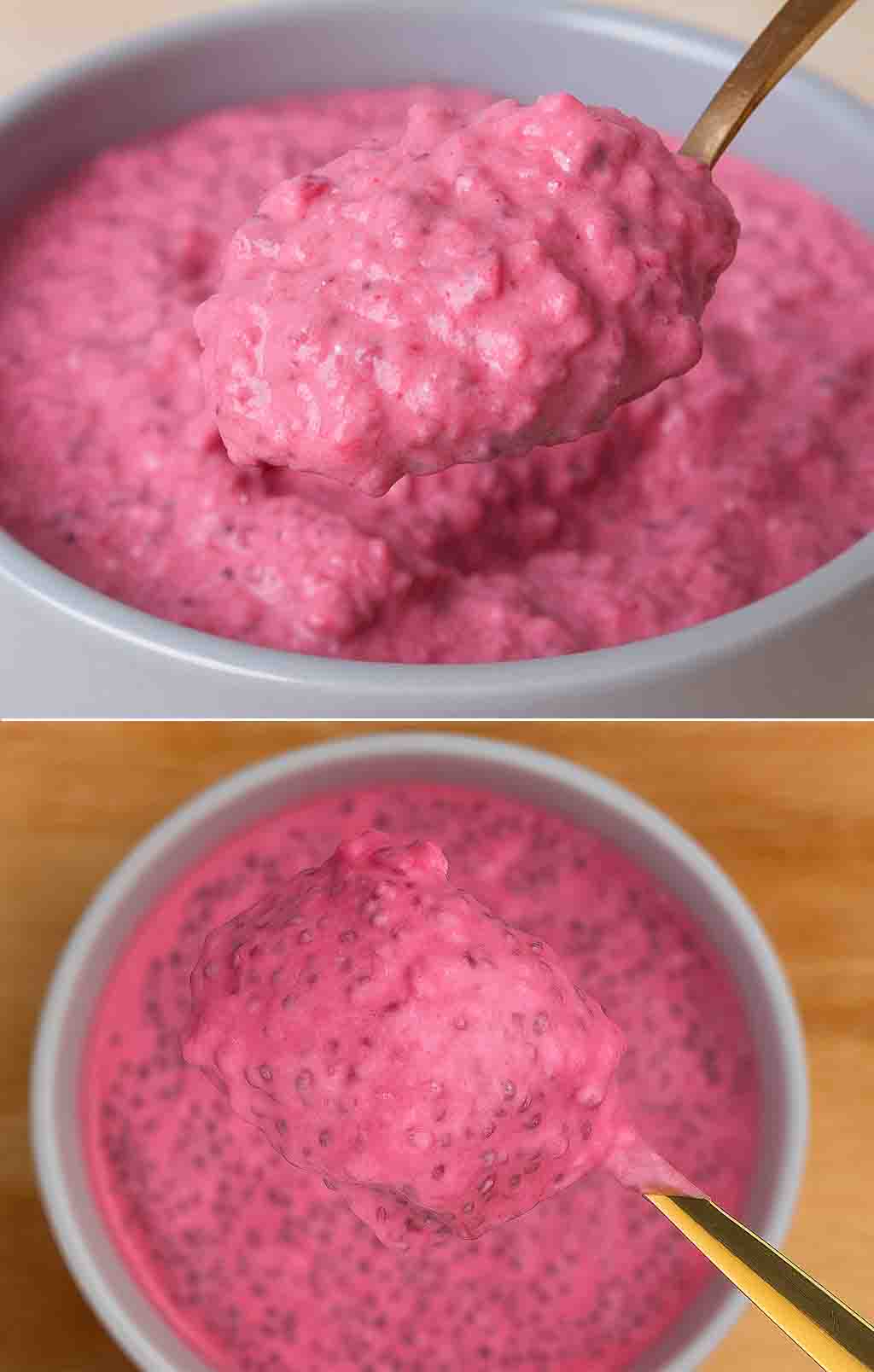 Budino proteico fragole e chia