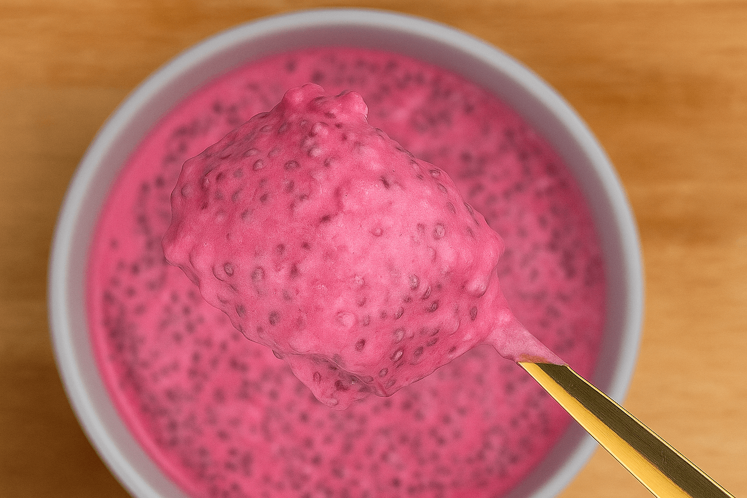 Budino proteico alle fragole e chia