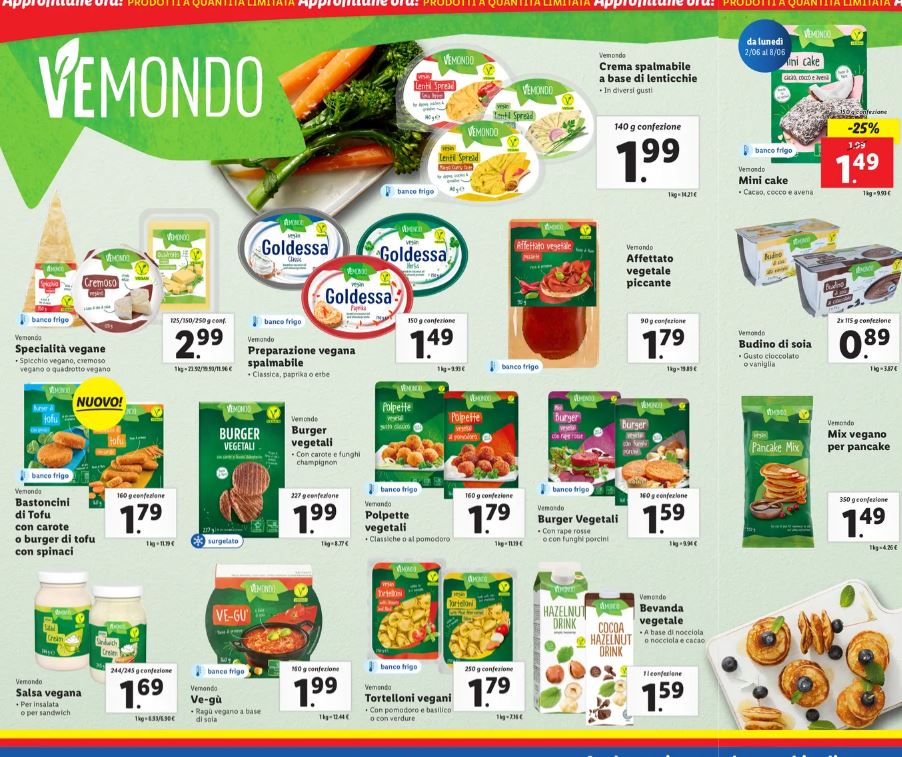 Cibi vegani Lidl