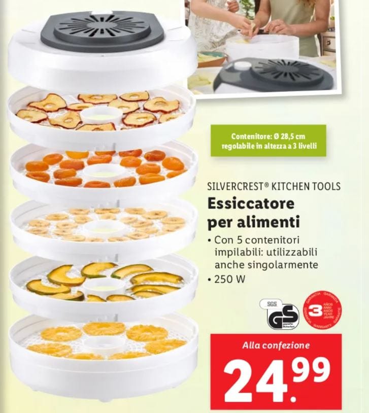 Essiccatore per alimenti lidl