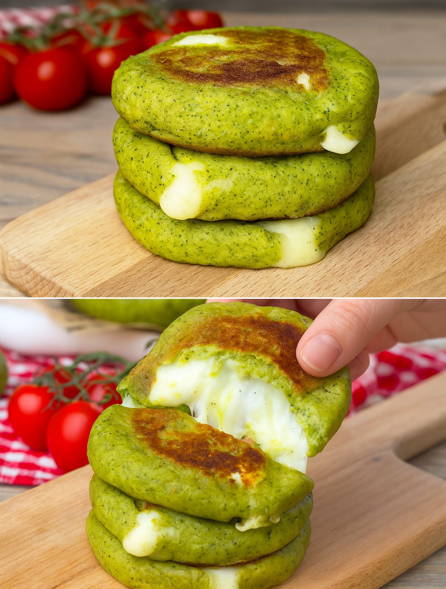 Focaccelle di zucchine e basilico
