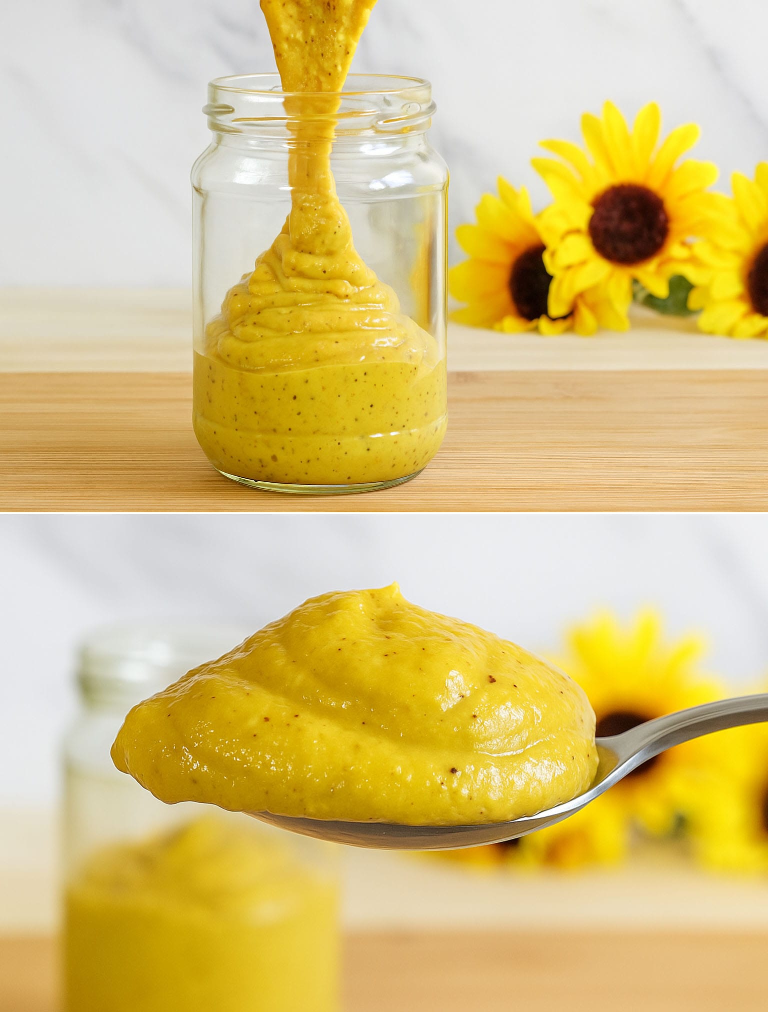 Maionese di carote, curcuma e semi di lino