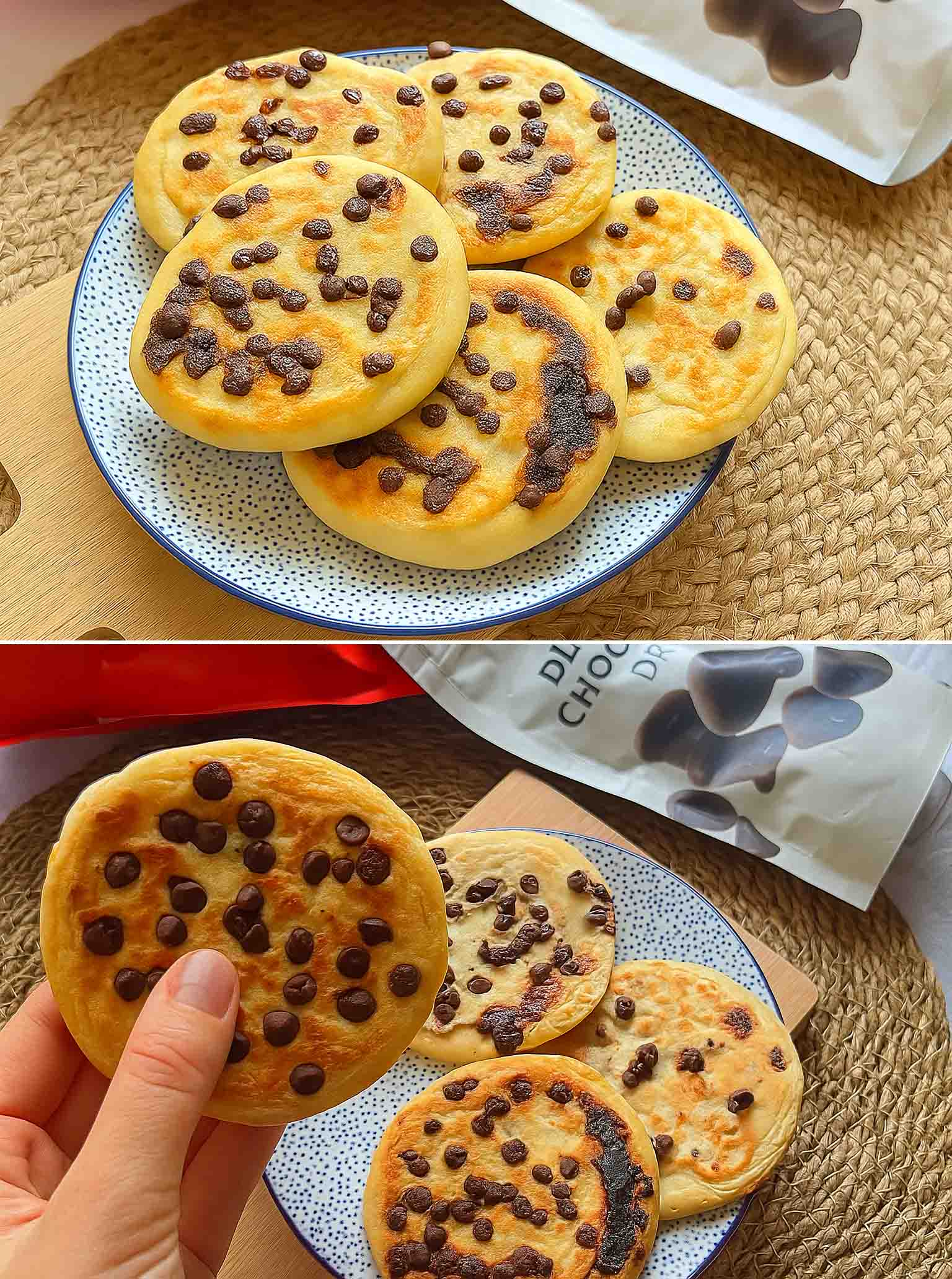 Pancake con gocce di cioccolato