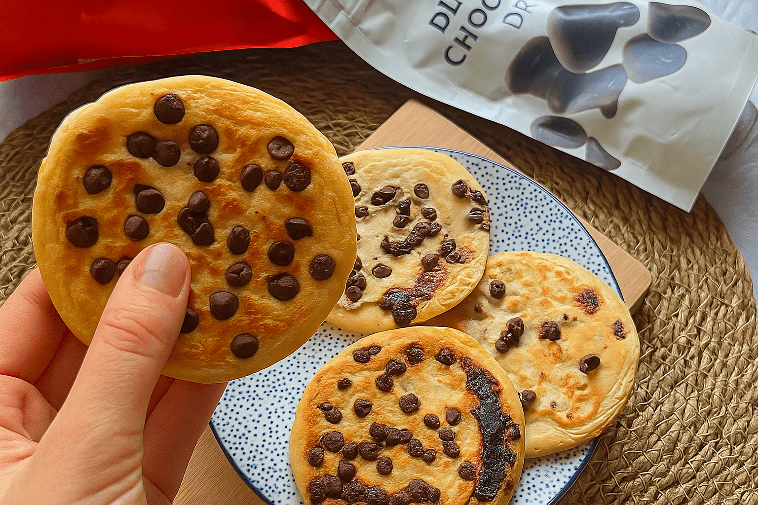 Pancake con gocce di cioccolato