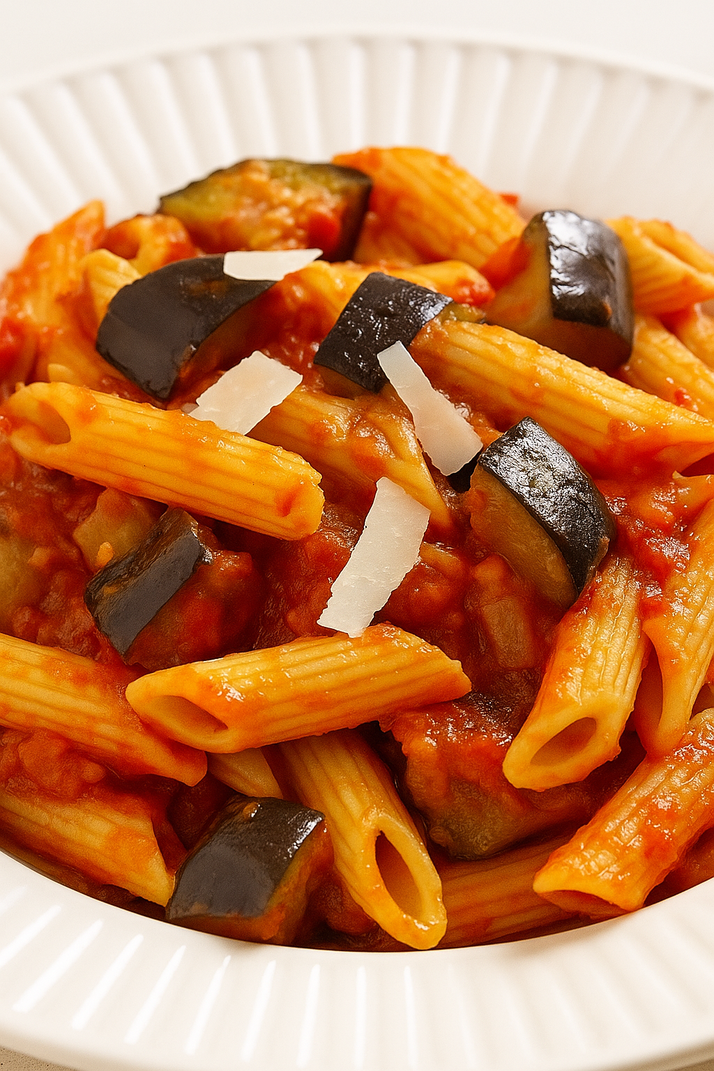 Pasta con melanzane e ricotta