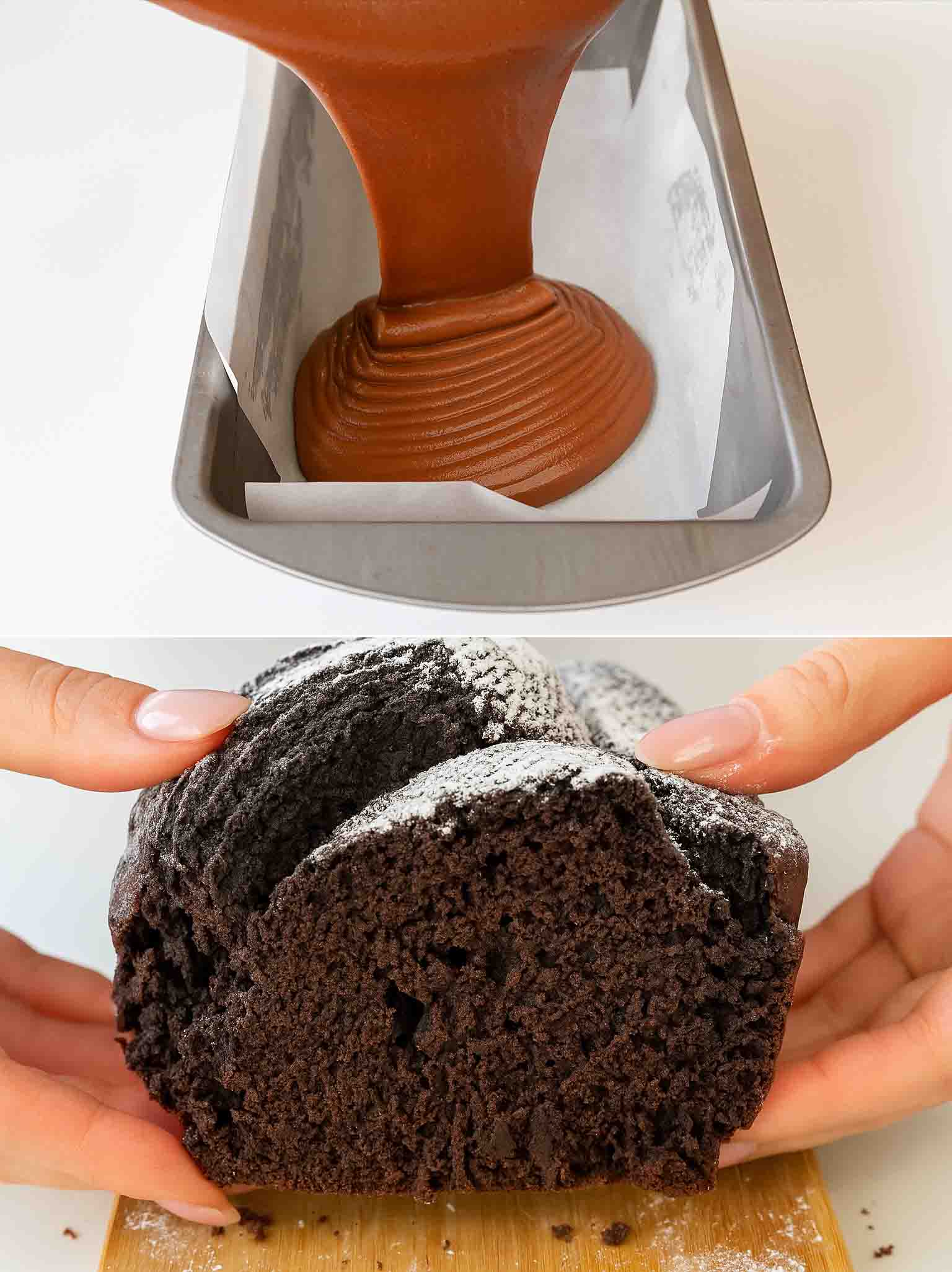 Plumcake all'acqua al cacao