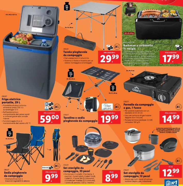 Prodotti da campeggio lidl
