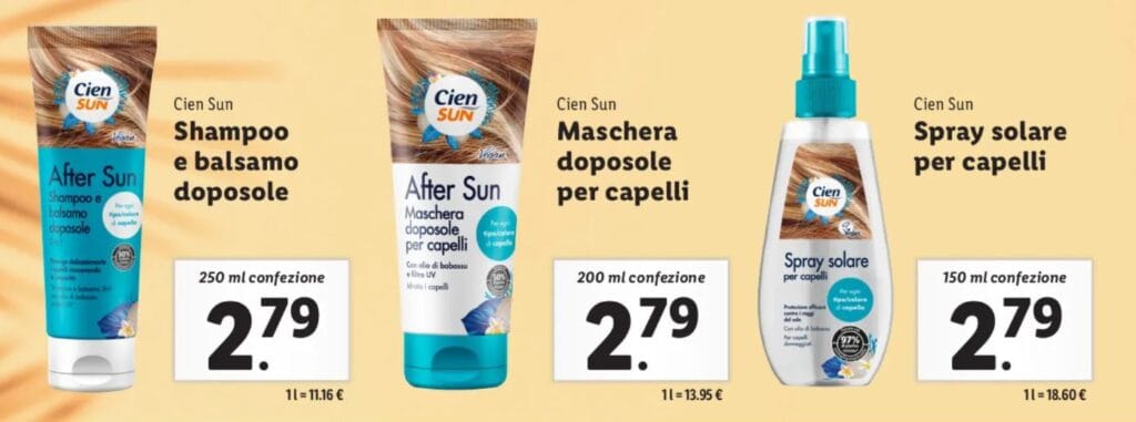 Prodotti doposole lidl