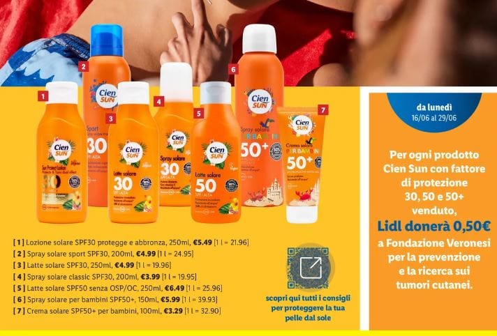 Prodotti solari lidl cien