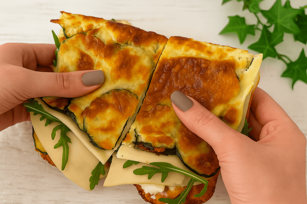 Sandwich di zucchine con soli 5 ingredienti: ti insegno la ricetta salva fame che stabilizza la glicemia e sazia a lungo. Solo 300 Kcal!
