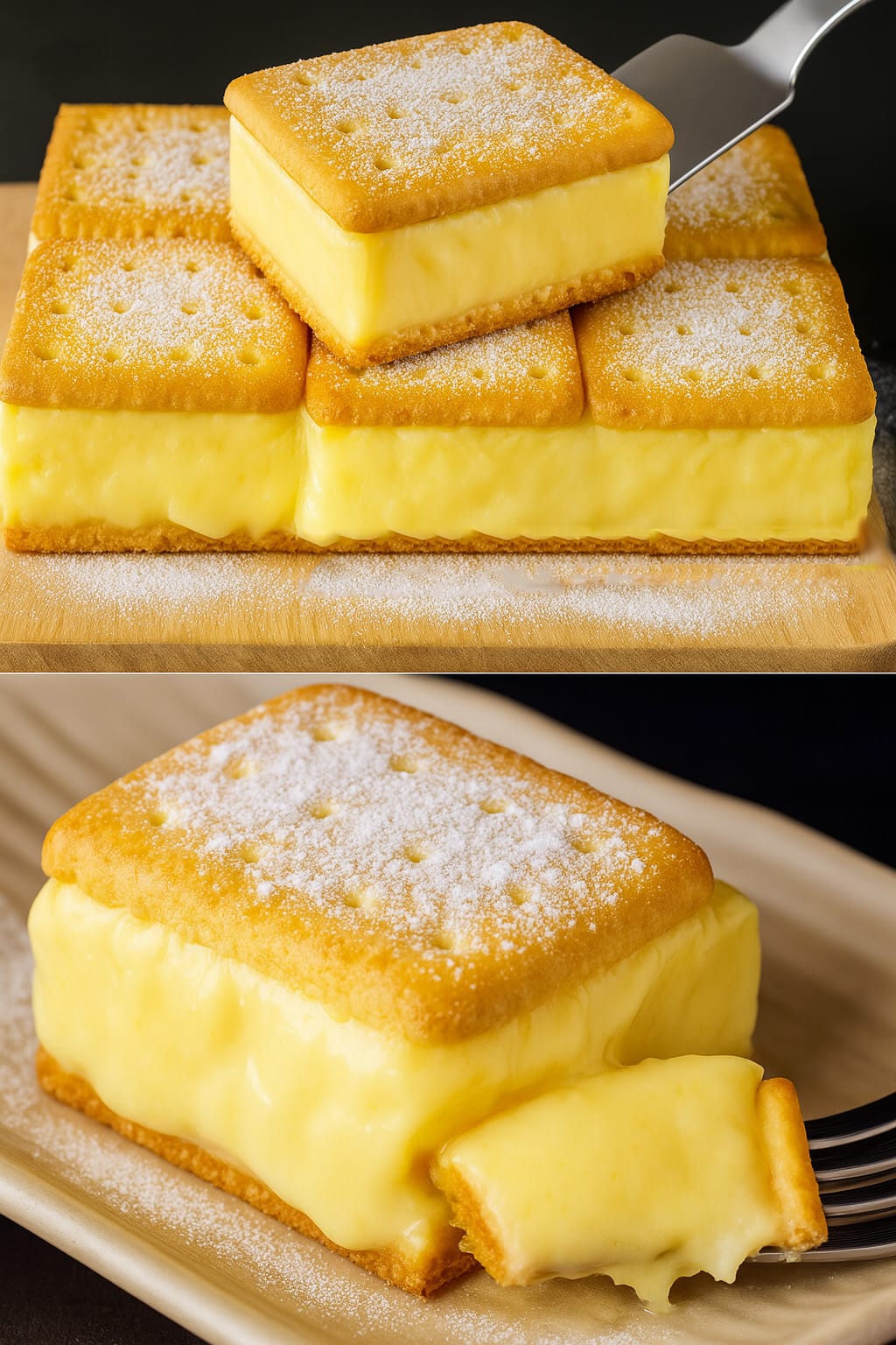 Torta crema e biscotti