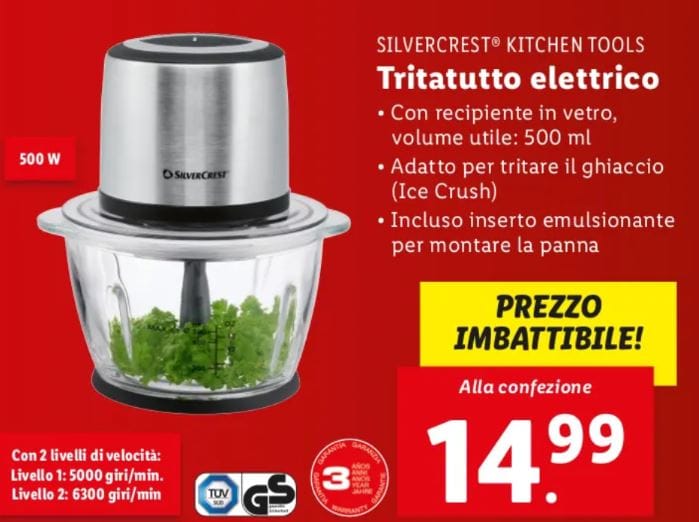 Tritatutto elettrico lidl