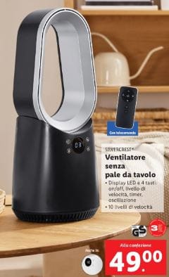 Ventilatore senza pale lidl