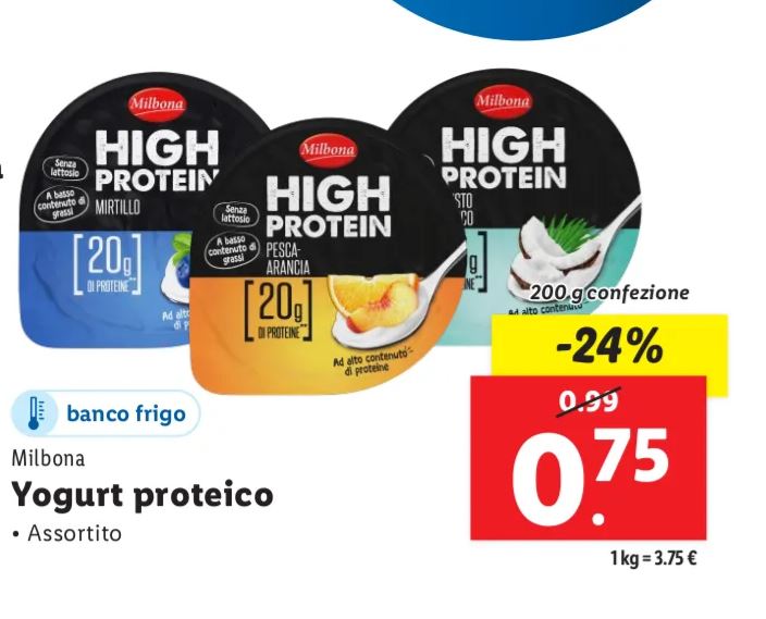 Yogurt proteico milbona lidl