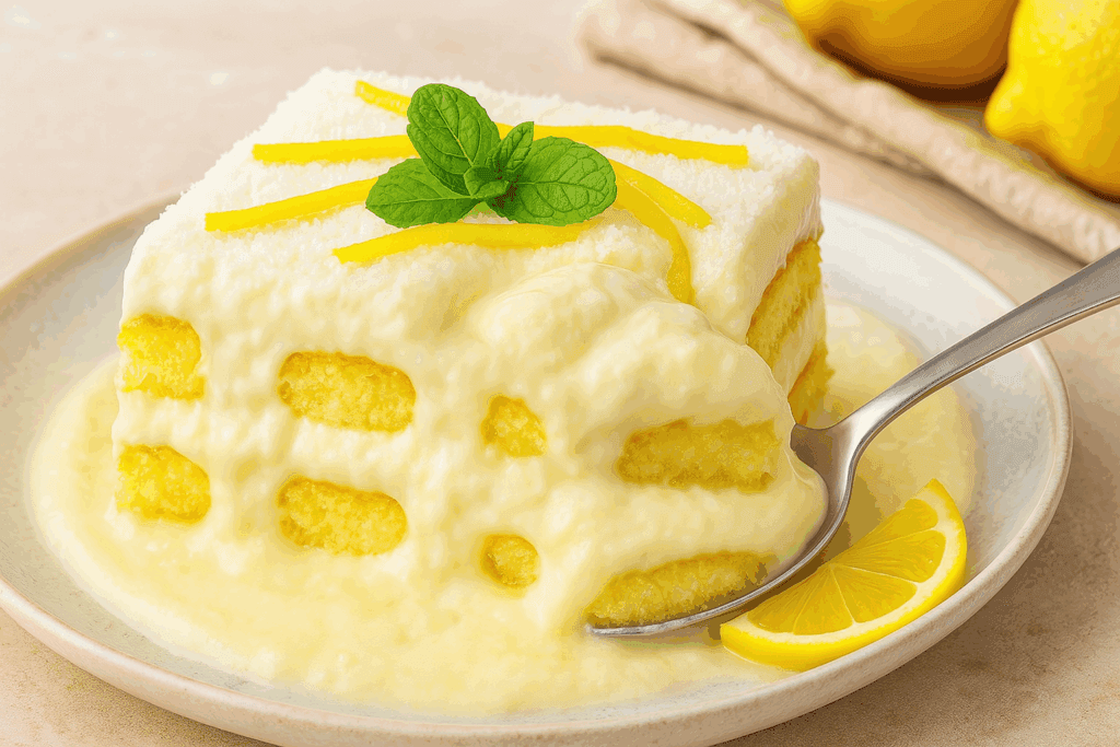 Non è il solito tiramisù: questa versione al limone è più sana, senza mascarpone e con pochi zuccheri (e il risultato è anche meglio)