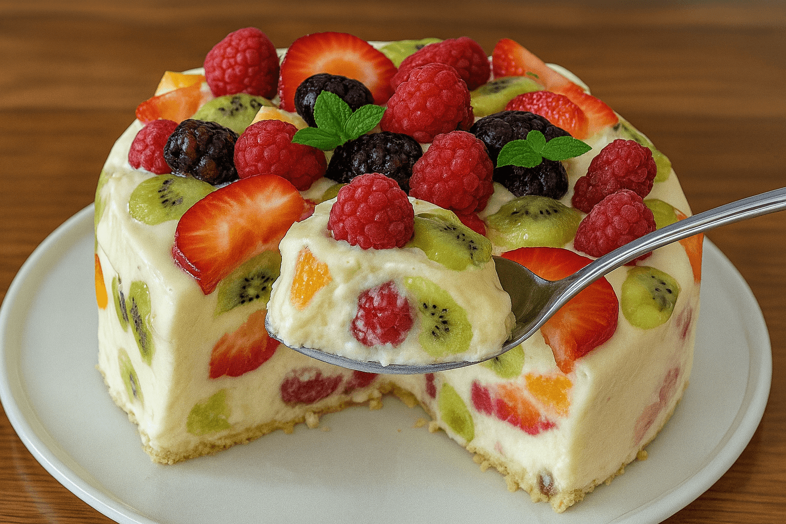 Torta fredda alla frutta