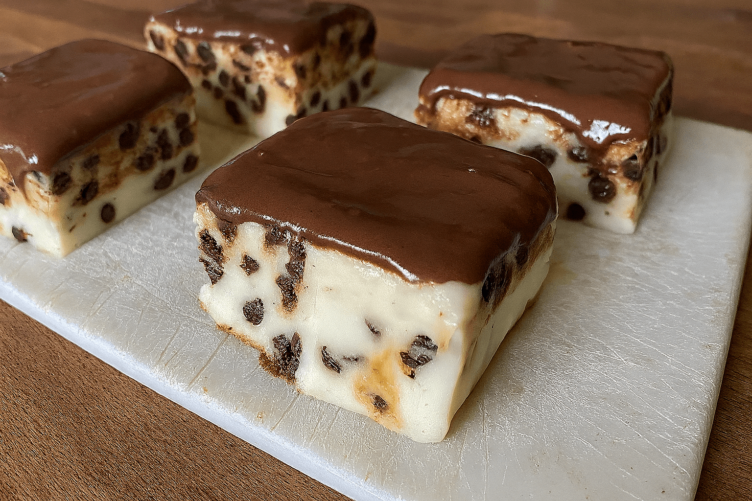 Torta di ricotta e gocce di cioccolato
