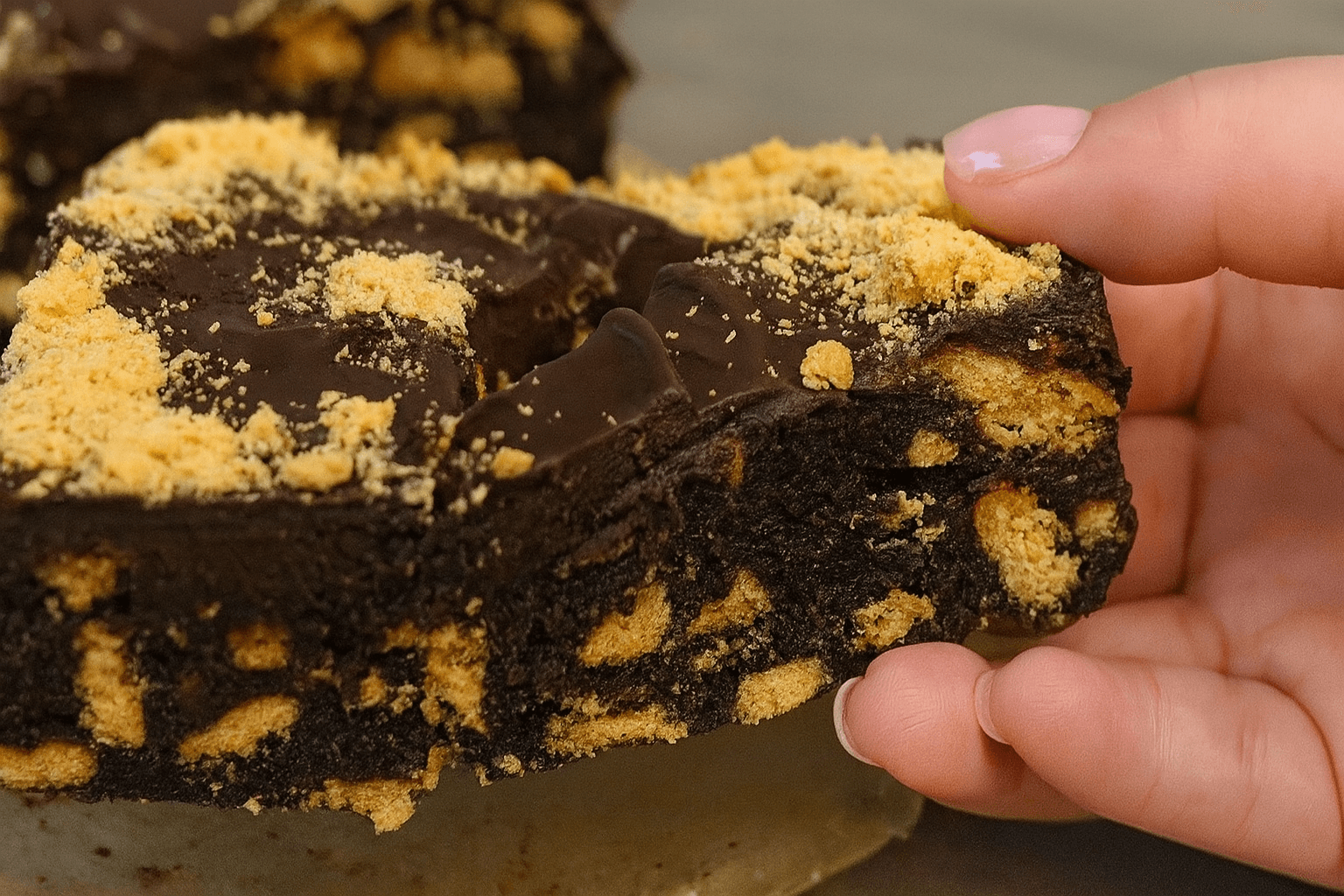 Torta fredda al cioccolato e biscotti