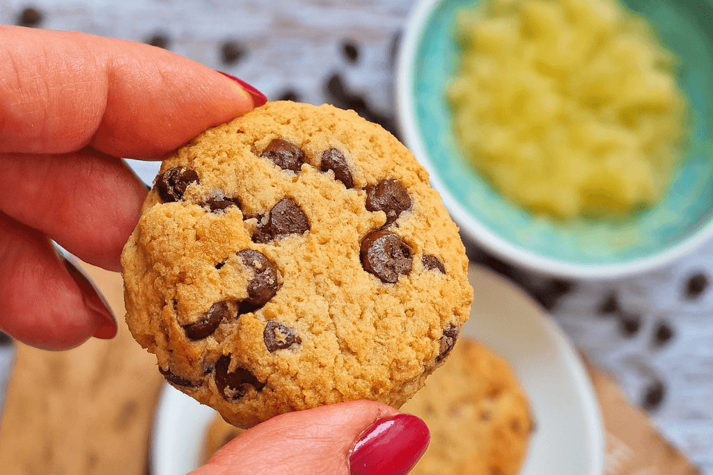 Con solo 2 ingredienti faccio questi biscotti leggeri e golosi in 5 minuti: niente uova, niente zucchero, ma che bontà!