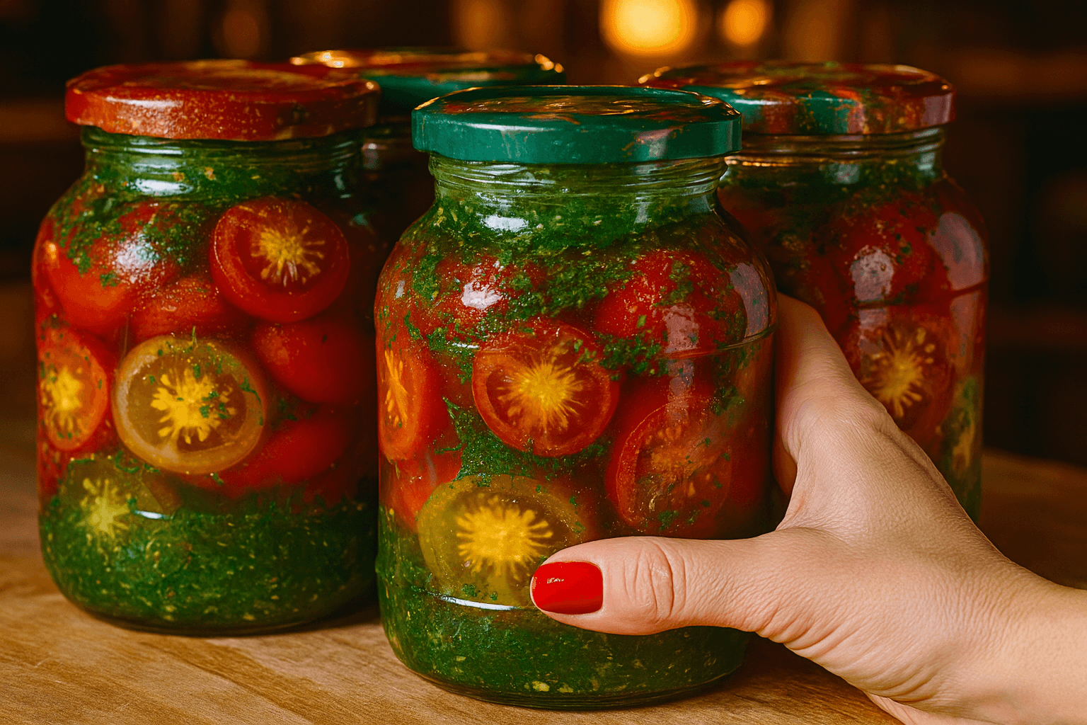 Barattoli di pomodori