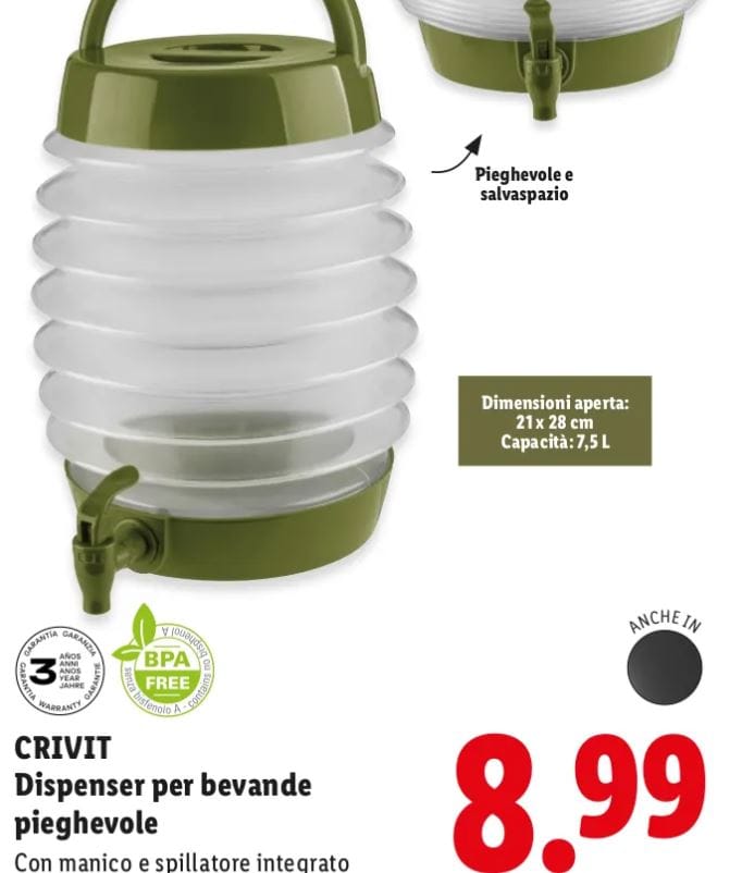 Dispenser per bevande crivit lidl