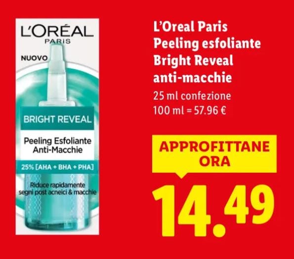 L'Oreal Paris peeling esfoliante antimacchia