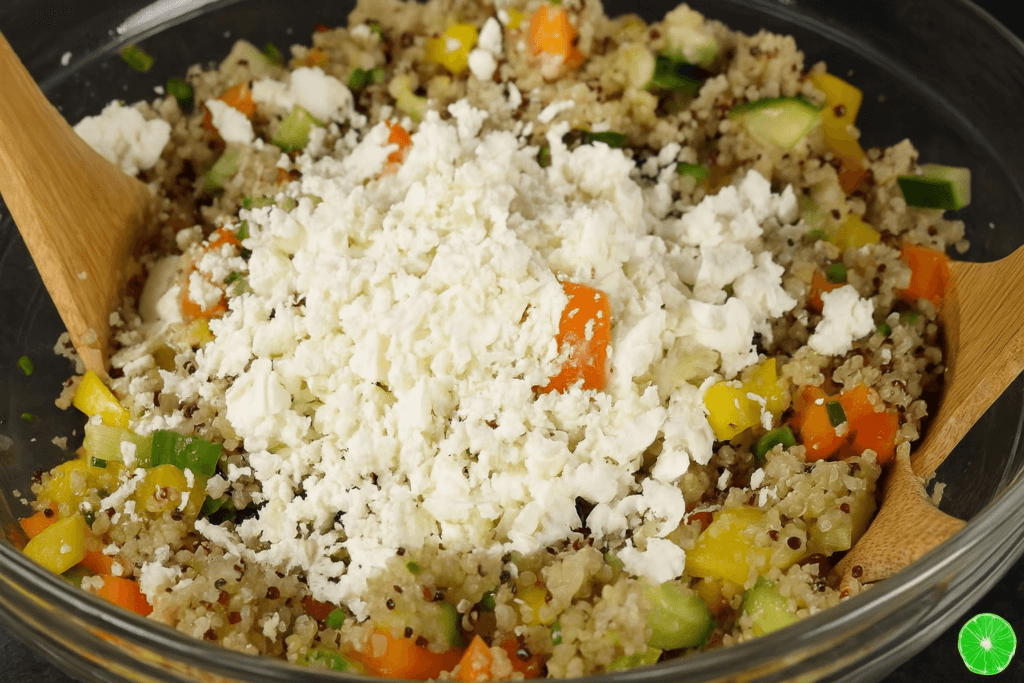 Stavano tutti pensando al riso freddo, ma io ho scelto la quinoa: più proteine, niente glutine e anche più leggera. Solo 300 Kcal!