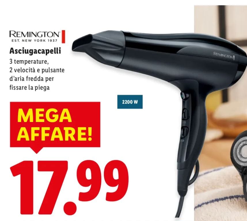 Asciugacapelli Remington lidl