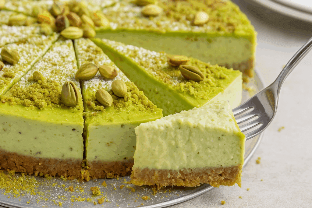 Ho trasformato il mio dolce preferito in una versione sana… questa cheesecake al pistacchio è così buona che nessuno crede sia light (ma lo è, eccome)!