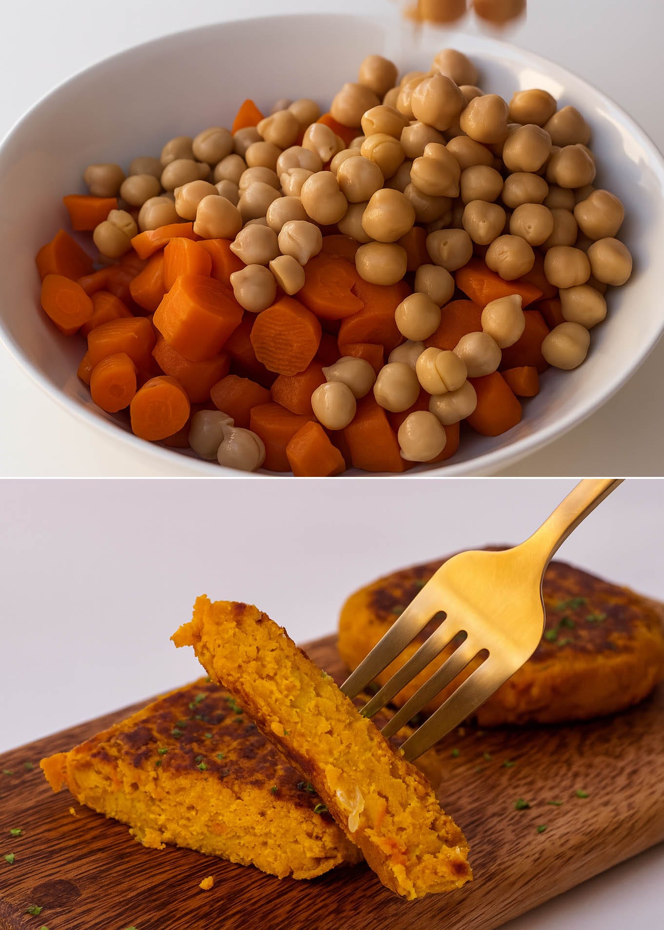 Cotolette di ceci e carote
