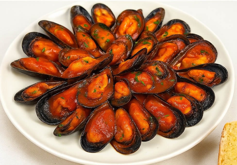 Mentre tutti volevano la solita impepata, io le facevo così: cozze alla tarantina, leggere, economiche e col pane da inzuppo!
