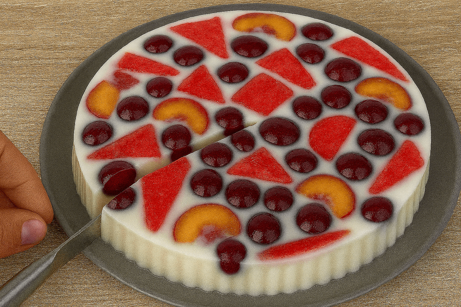 Torta alla frutta fredda