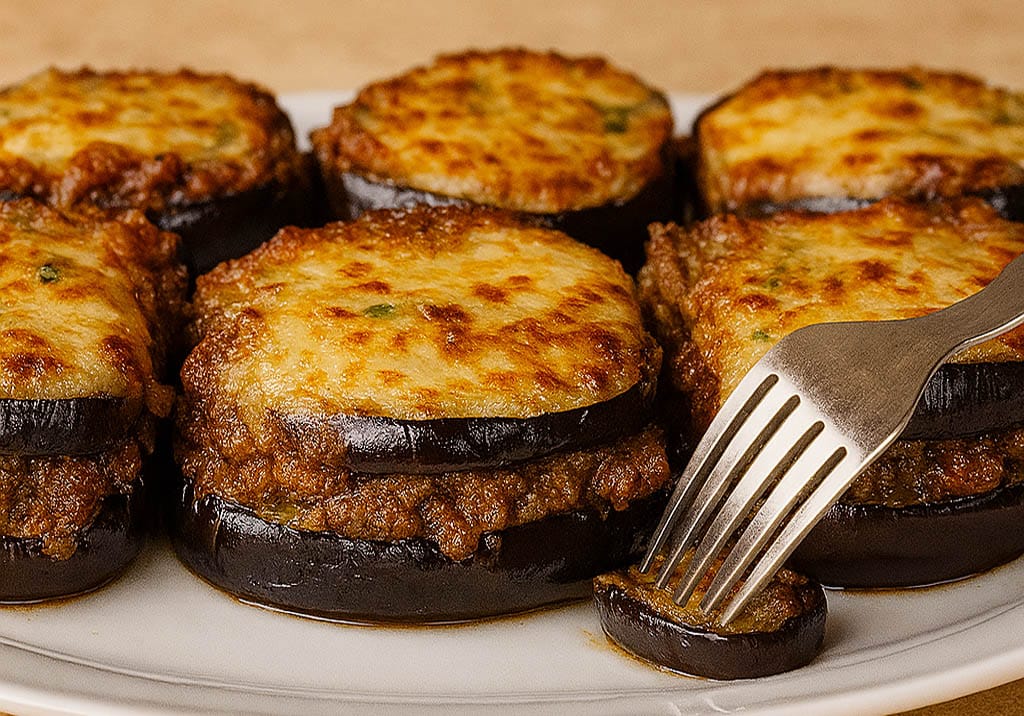 Strati di melanzane, carne e formaggio: il mio segreto per una cena leggera, bilanciata e proteica. Solo 110 Kcal!