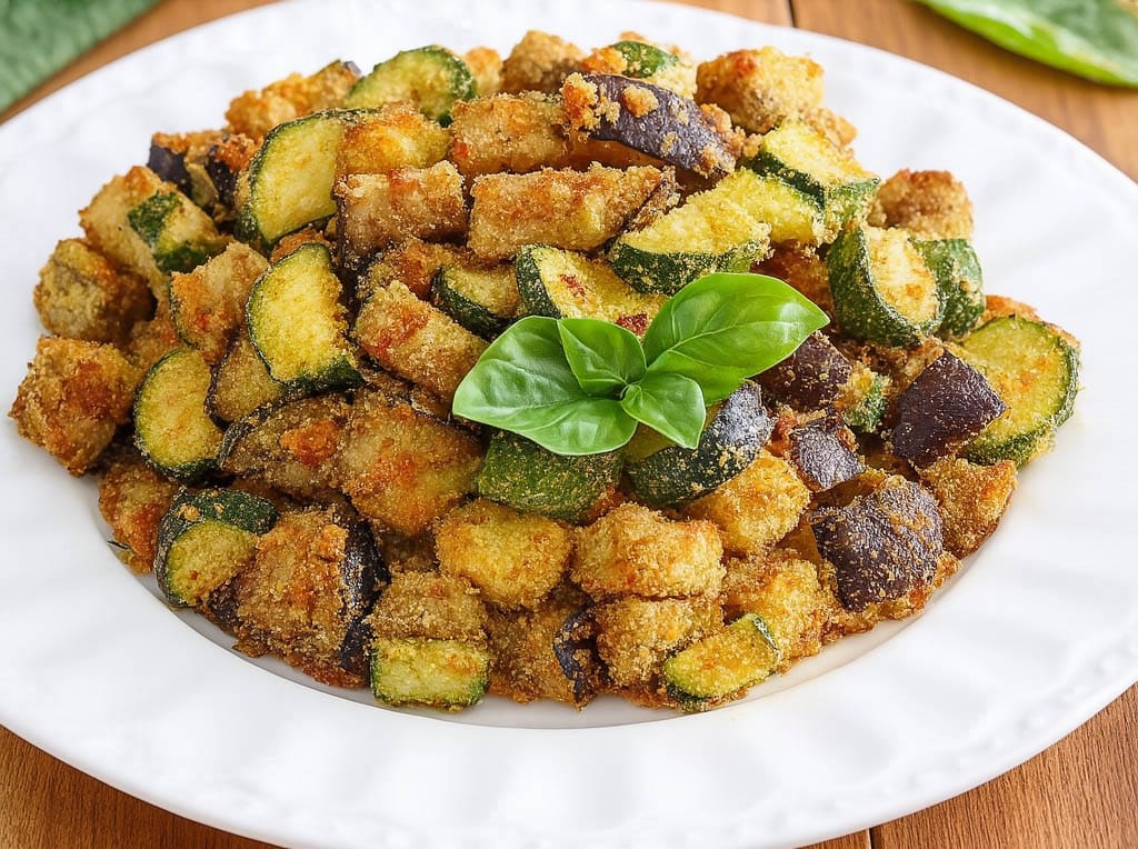 Melanzane e zucchine così buone che sembrano fritte: ma le ho solo messe in forno con un filo d’olio e via, hanno appena 90 Kcal!