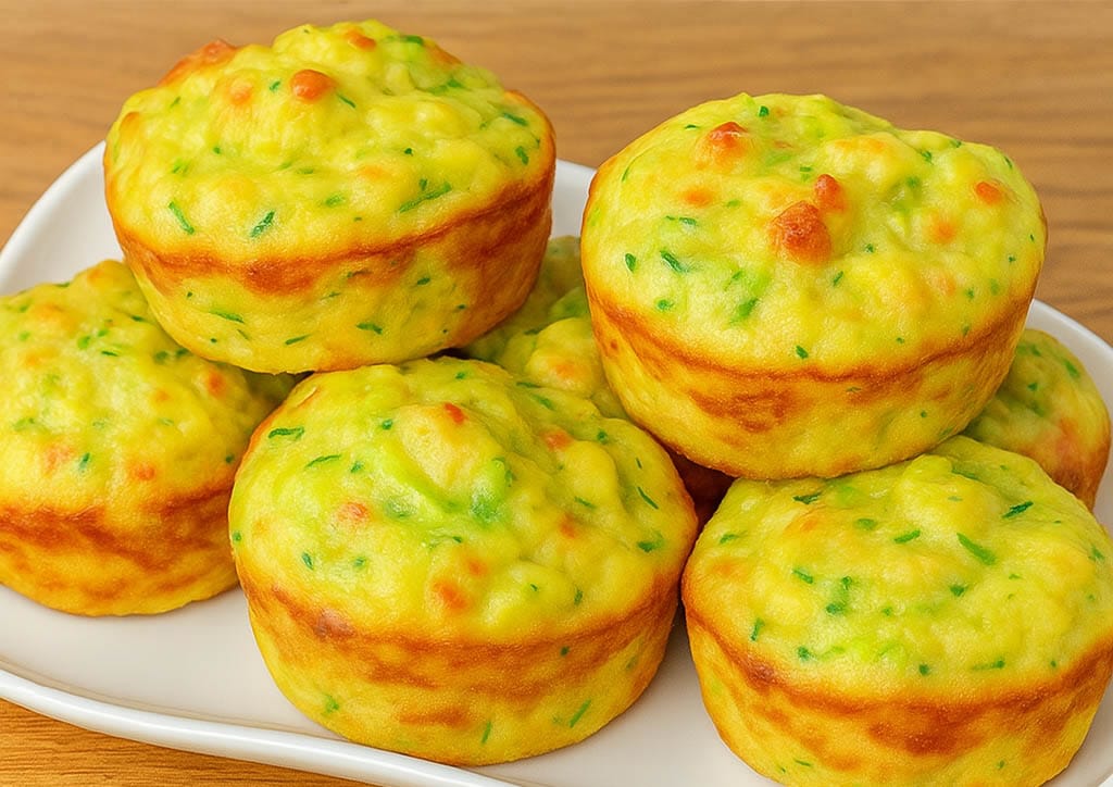 Hai delle zucchine in frigo? Con questa ricetta fai dei muffin salati soffici e filanti che vanno bene a tutte le ore
