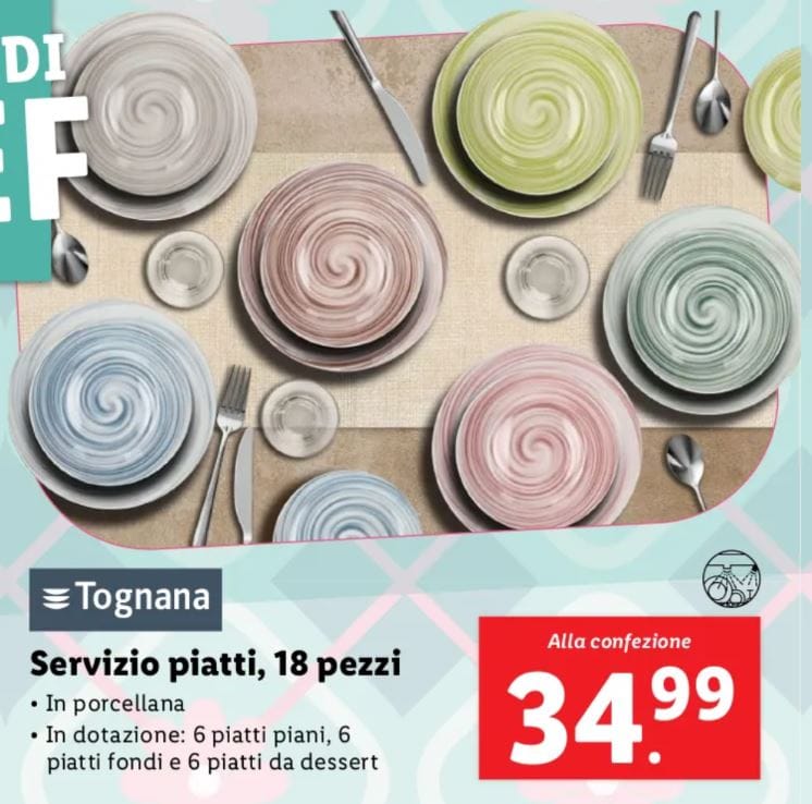 Servizio piatti tognana lidl